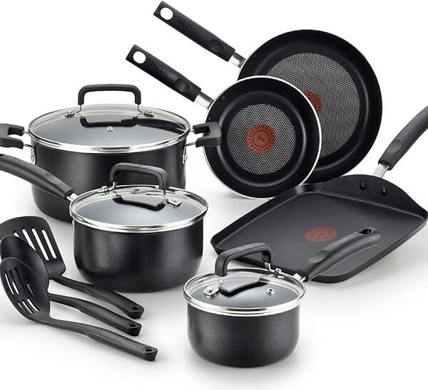 T-fal Signature Nonstick Cookware Set 12 Piece